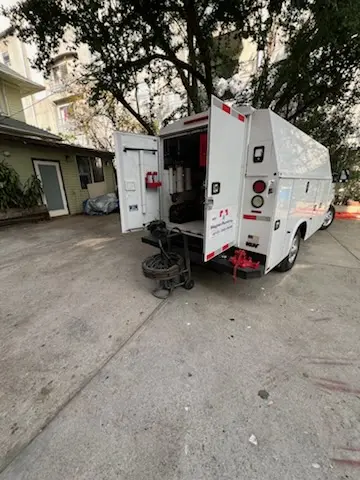 Magnet Plumbing service vehicle on-site for Slab Leak Repair in Broward Highlands